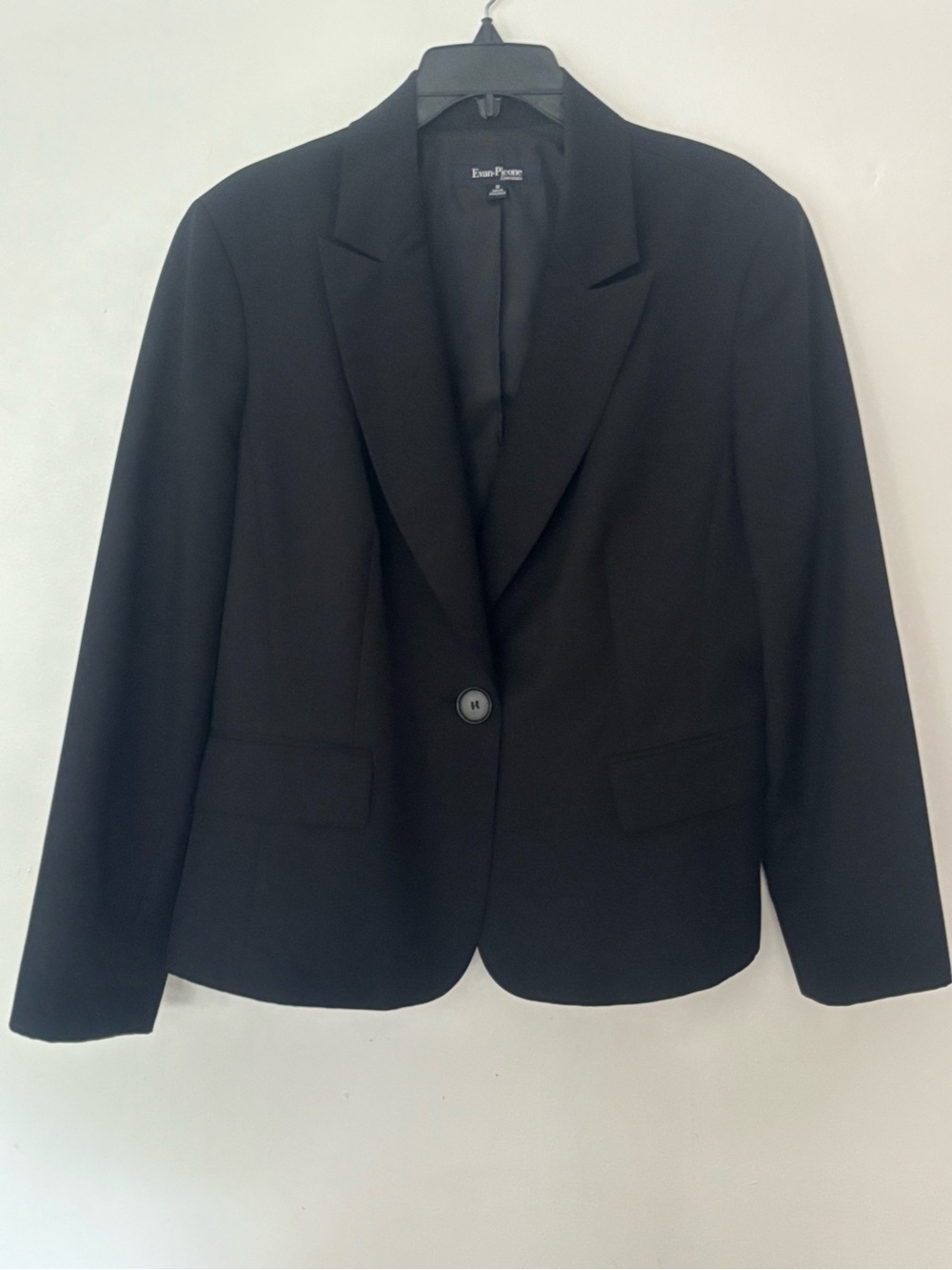 Evan-Picone Essentials Black One-Button Blazer Size 16 Women’s